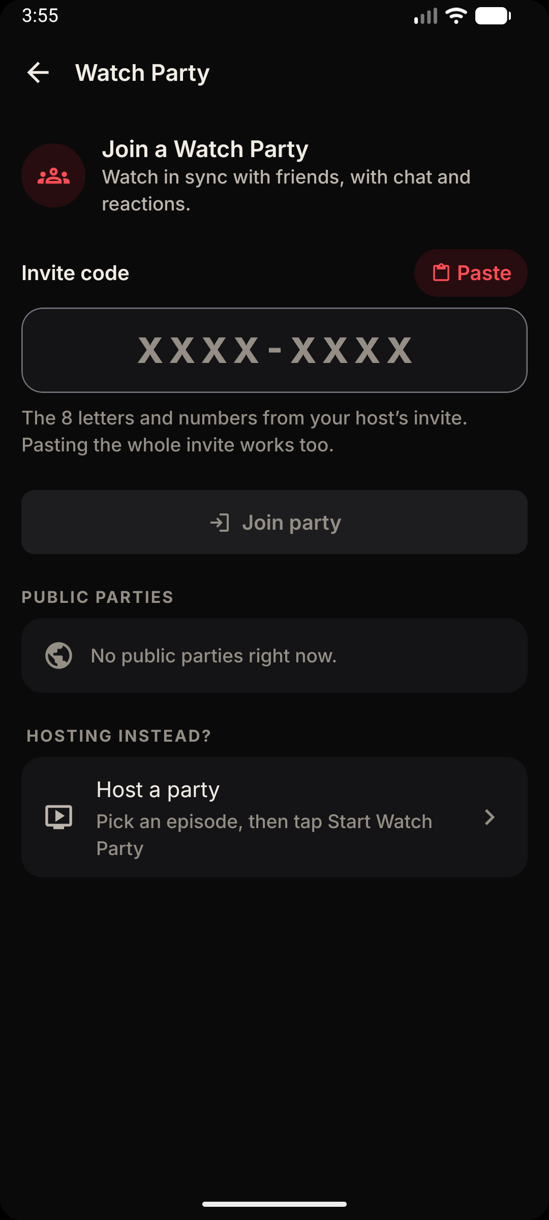 Watch Party Rooms